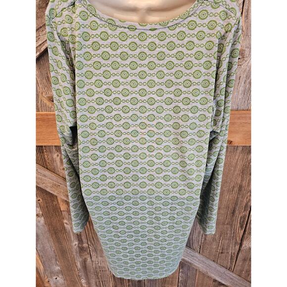 Lularoe simply comfortable size 3XL made in USA geometric stain glass green * - Picture 2 of 7
